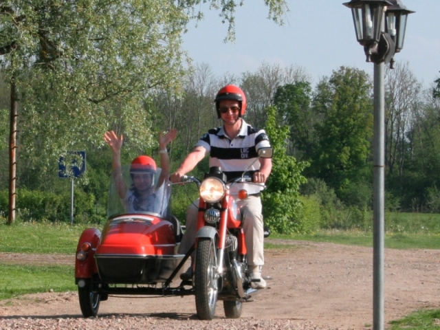 Motorcycle Ride - Jawa with a sidecar 