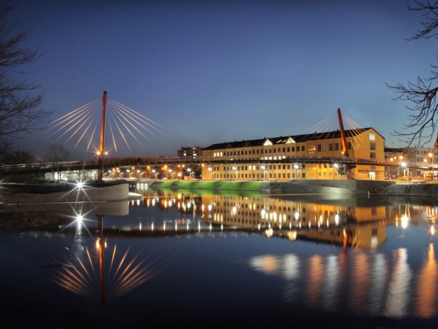 Pedestrian Bridge &quot;Mītava&quot; and Jānis Čakste Boulevard